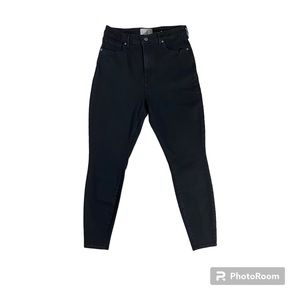 Everlane Womens The Curvy High Rise Skinny Jeans Black Sz 33 Regular